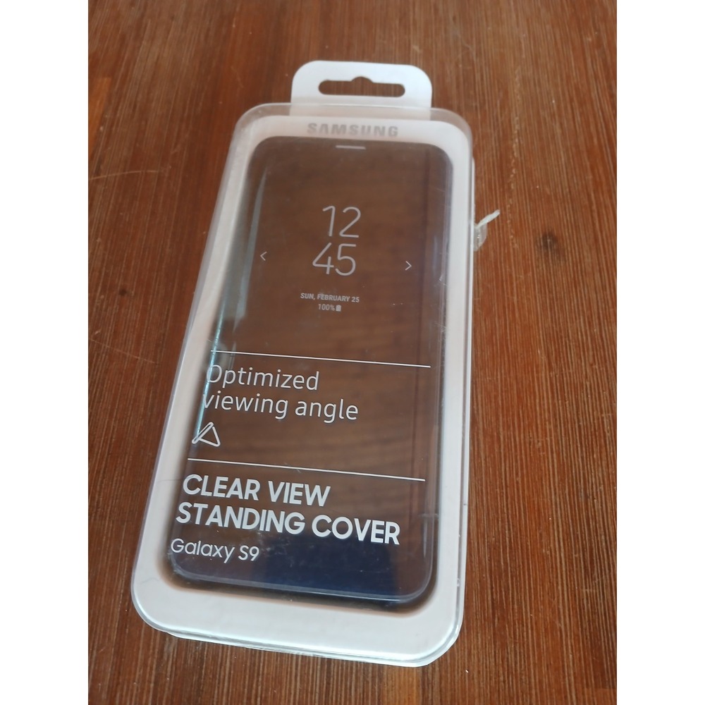 Official Genuine Samsung Galaxy S9 Clear View Standing Case Cover Blue ZC3